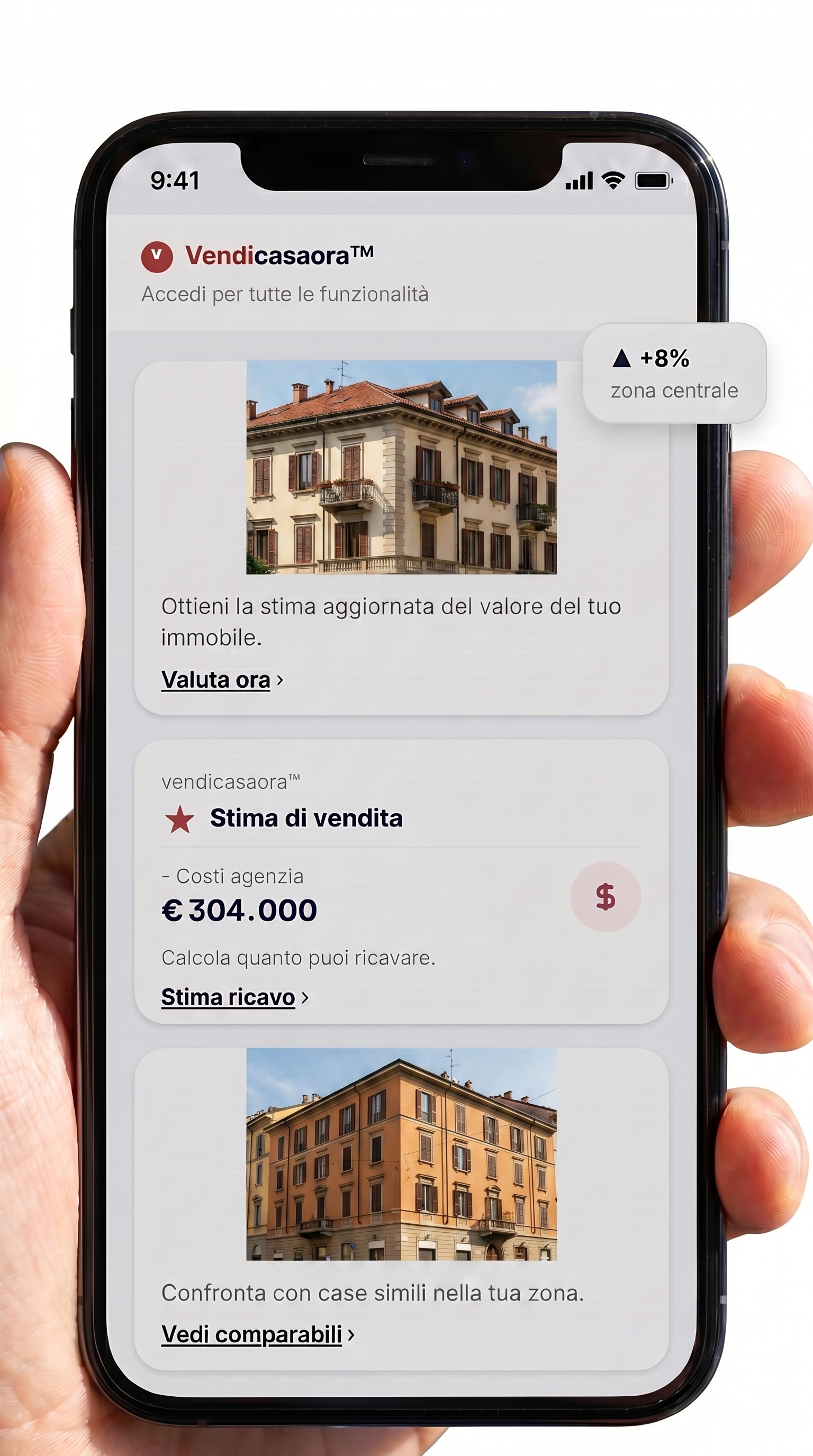 Anteprima app vendicasaora su smartphone